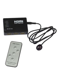 Buy HDMI Switch Hub With Remote Control Splitter Black in UAE