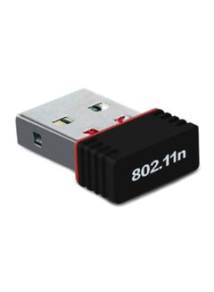 اشتري محول واي فاي 802.11N لاسلكي بمنفذ USB بسرعة 150 ميجابت/ الثانية و150 ميجا لبطاقة شبكة LAN المحلية أسود في السعودية