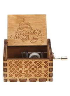 اشتري صندوق موسيقي بتصميم كلاسيكي يعمل يدوياً ويصلح كهدية لعيد الميلاد بني 9*5.5*4.5سنتيمتر في السعودية