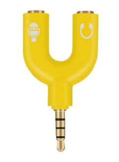 Buy Y Splitter Audio Jack Plug Adapter Yellow in Egypt