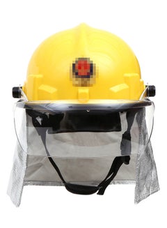 Buy Fire Proof Fireman Safety Helmet Yellow in UAE