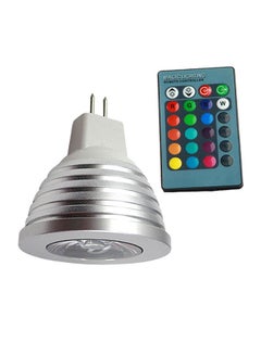 اشتري لمبة إضاءة بألوان LED مختلفة وريموت للتحكم عن بعد متعدد الألوان 3وات في السعودية