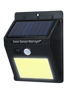 Buy Solar Powered LED Wall Light Solar Light With Motion Detector Black/Yellow 13X10X5centimeter in UAE