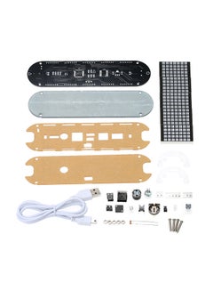 Buy DIY Digital Dot Matrix LED Alarm Clock Kit Green in UAE