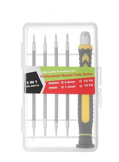 اشتري 5-In-1 Multi-Functional Screwdrivers Set With Magnetic Phillips And Torx Bits متعدد الألوان في الامارات