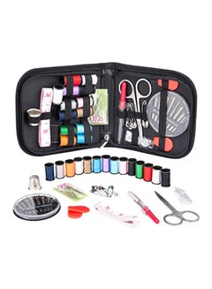 Buy Portable Mini Sewing Kit With Organizer Bag Black 12x12cm in UAE