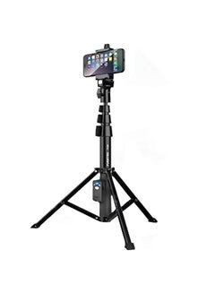 Buy Tripod Stand With Selfie Stick Black in UAE