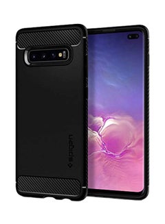 اشتري Rugged Armor Designed Case Cover For Samsung Galaxy S10+ أسود غير لامع في السعودية