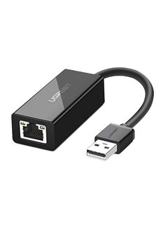 اشتري Network Adapter USB 2.0 to 10 100 RJ45 Ethernet Lan Wired Adapter Compatible with Switch Wii Wii U Macbook Chromebook Windows 11 10 8.1 Mac OS 10.13 Surface Pro أسود في مصر