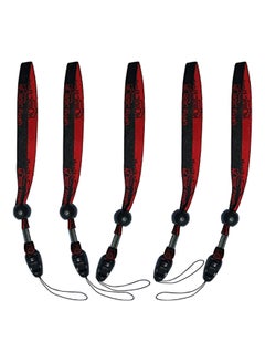 Buy 5-Piece Quick-Release Lanyard For Camera And Cell Phone Black/Red in UAE