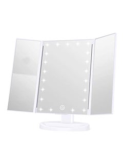 Buy Touch Control LED Vanity Mirror With 3x Magnification White 12x7.9x3centimeter in UAE