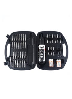 Buy 53-Piece Cordless Screwdriver Set White/Black in Saudi Arabia