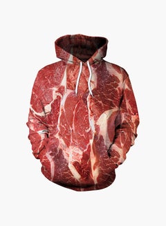 Buy 3D Printing Long Sleeve Hoodie Multicolour in UAE