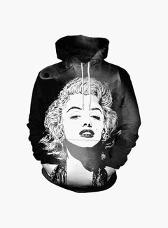 اشتري 3D Printing Long Sleeve Hoodie أسود في الامارات