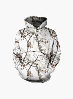 Buy 3D Printing Long Sleeve Hoodie Multicolour in UAE