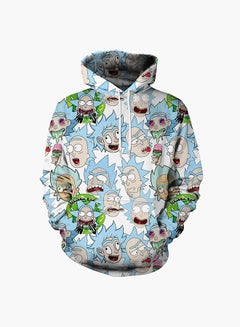 Buy 3D Printing Long Sleeve Hoodie Multicolour in Saudi Arabia