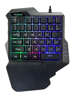 Buy LED RGB Backlight One-Handed Membrane Keyboard in UAE