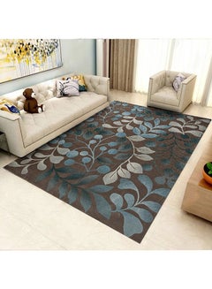 Buy Luxurious Modern Floral Pattern Rectangular Anti-Slip Living Room Carpet Multicolour 140x200cm in UAE