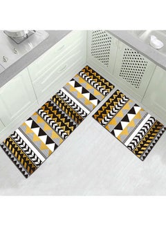 Buy Triangle Pattern Patchwork Kitchen Floor Mat Multicolour 40X60centimeter in UAE