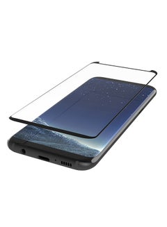 Buy Curved Tempered Glass Screen Protector For Samsung S8 Black/Clear in Saudi Arabia