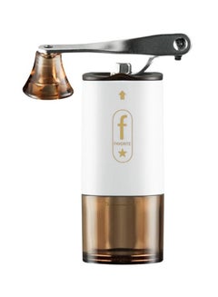 Buy Adjustable Mini Manual Ceramic Coffee Grinder White/Brown 150ml in Saudi Arabia