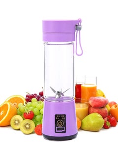 Buy Portable Mini Juicer Six Blades hq10 Purple in Saudi Arabia