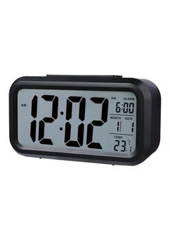 Buy LED Digital Electronic Alarm Clock With Calendar And Thermometer Black in UAE