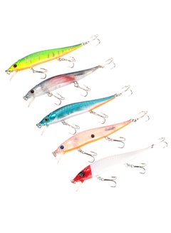 Buy 5-Piece Artificial Minnow Fishing Lure With 3 Hook Tackle Set 12cm in Saudi Arabia