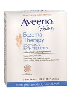 Buy Pack Of 5 Eczema Therapy Soothing Baby Bath Treatment in Saudi Arabia