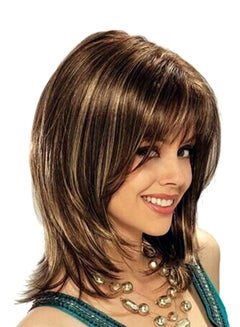 Buy Short Hair Wig Brown/Gold 40cm in Saudi Arabia