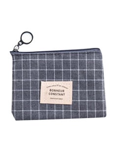 Buy Striped Minimalism Canvas Pencil Case Grey in Saudi Arabia