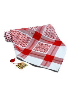 Buy Printed Cotton Shemagh Red/White in UAE