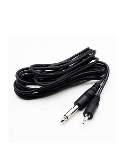 اشتري Lapel Tie Clip Microphone Audio Cable for Acoustic Guitar أسود في الامارات