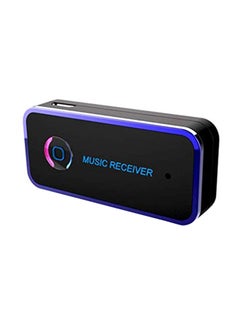 Buy Universal 3.5mm Car Bluetooth Audio Music Receiver Adapter Black in Saudi Arabia