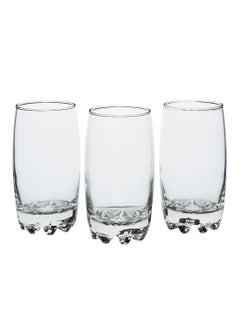 Buy 3-Piece Long Glass Set Clear 415ml in UAE