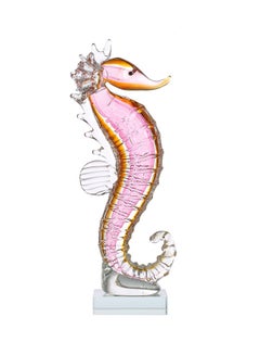 اشتري Seahorse Gift Glass Ornament Pink/Yellow 1.531kg في السعودية