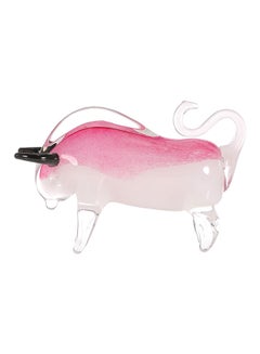 اشتري Cattle Gift Glass Ornament Pink/Clear 1.201kg في السعودية