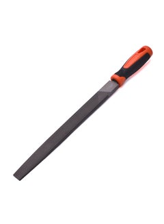 Buy Flat Second Cut File With Soft Handle Black/Orange 6inch in UAE