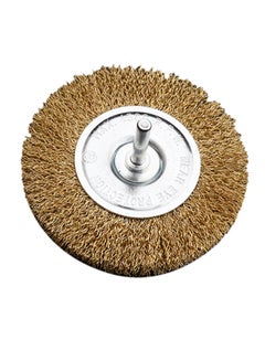 Buy Circular Grinding Wire Brush With Shank Brown/Silver in UAE