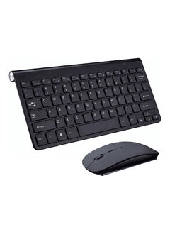 Buy 2.4G Textured Ultra Thin Wireless Keyboard Mouse Combo For Apple Mac Black in UAE