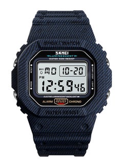 اشتري Men's Water Resistant Digital Watch 1471 - 50 mm - Blue في السعودية