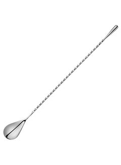 Buy Tear Drop Stirrer Spoon Silver 30cm in Saudi Arabia