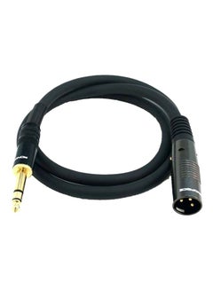 Buy Gold Plated XLR Male To Male Cable Black/Gold in UAE