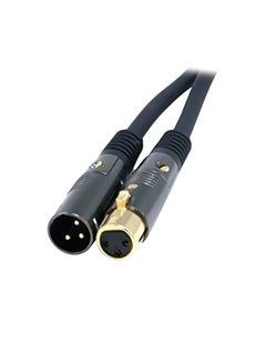 Buy Premier Series XLR Male To XLR Female Gold Plated Cable Black/Gold in UAE