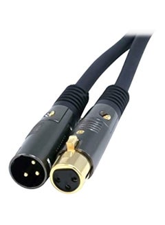 اشتري XLR Male To XLR Female Cable أسود 15 قدم في الامارات