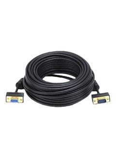 Buy Ultra Slim VGA Male To Female Monitor Cable Black/Gold in UAE