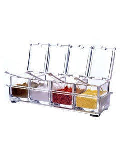 Buy 4-Piece Spiece Container Set Clear 440grams in Egypt