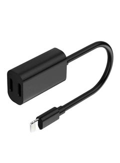 Buy Dual Splitter Lightning Cable Adapter Black in Saudi Arabia