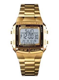 Buy Men's Stainless Steel Digital Watch 1381 - 35 mm - Gold in UAE