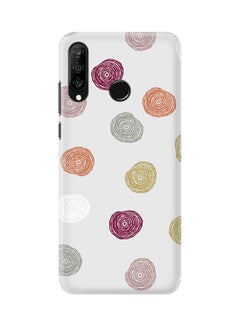 Buy Protective Case Cover For Huawei P30 Lite Circular Scribbles in UAE